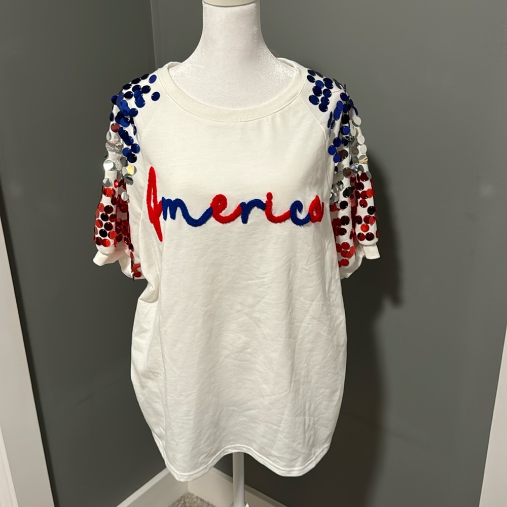 Large BiBi red/white/blue Sweater